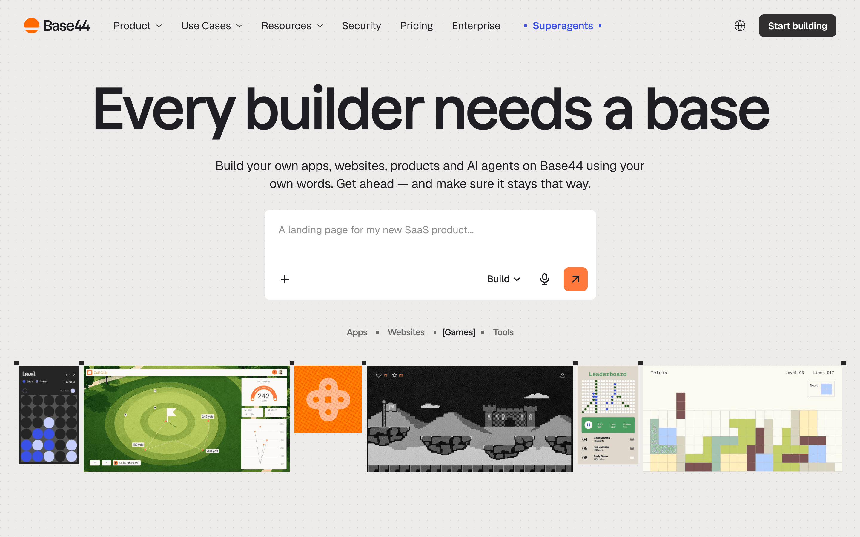 Base44 landing page