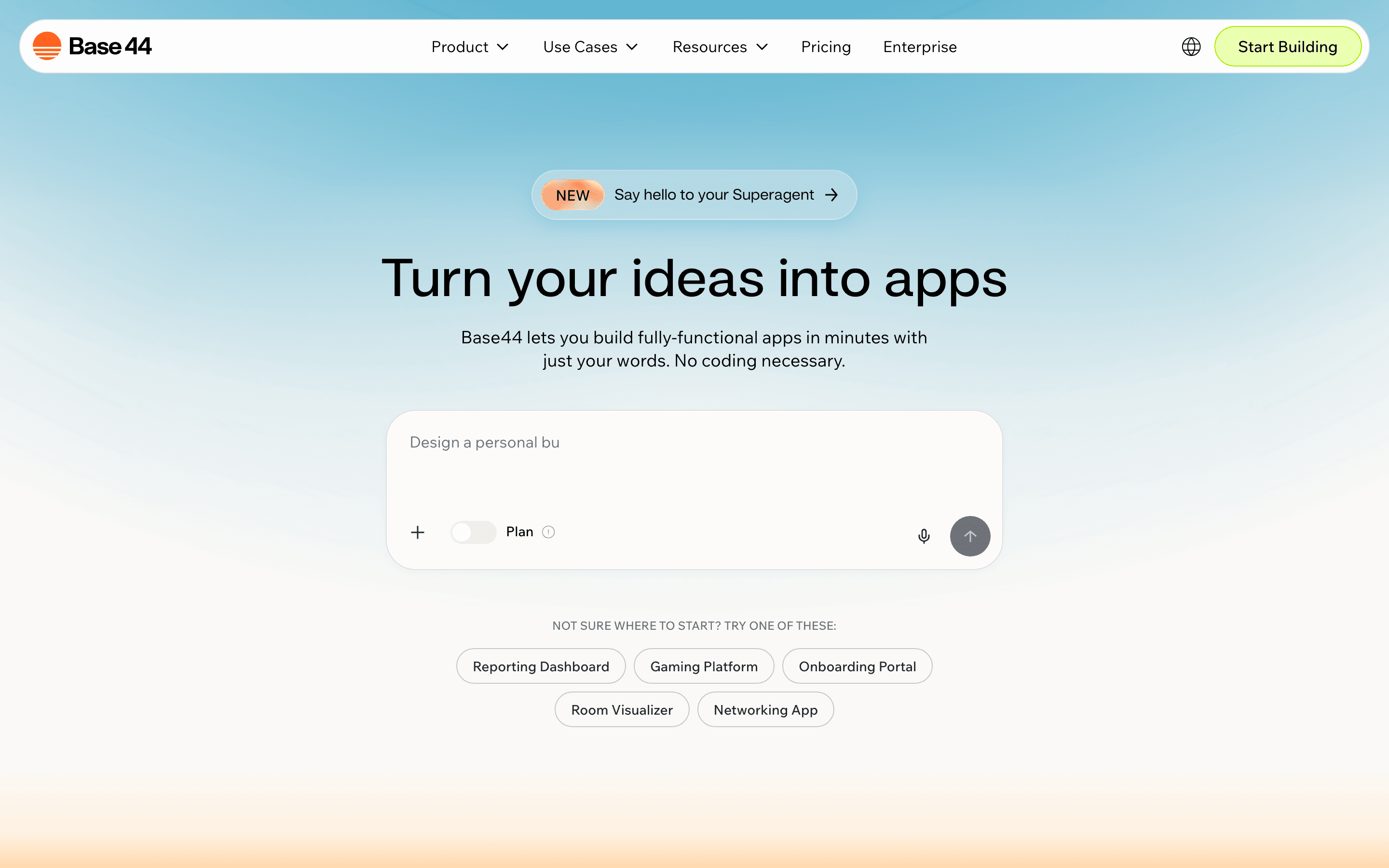 Base44 landing page