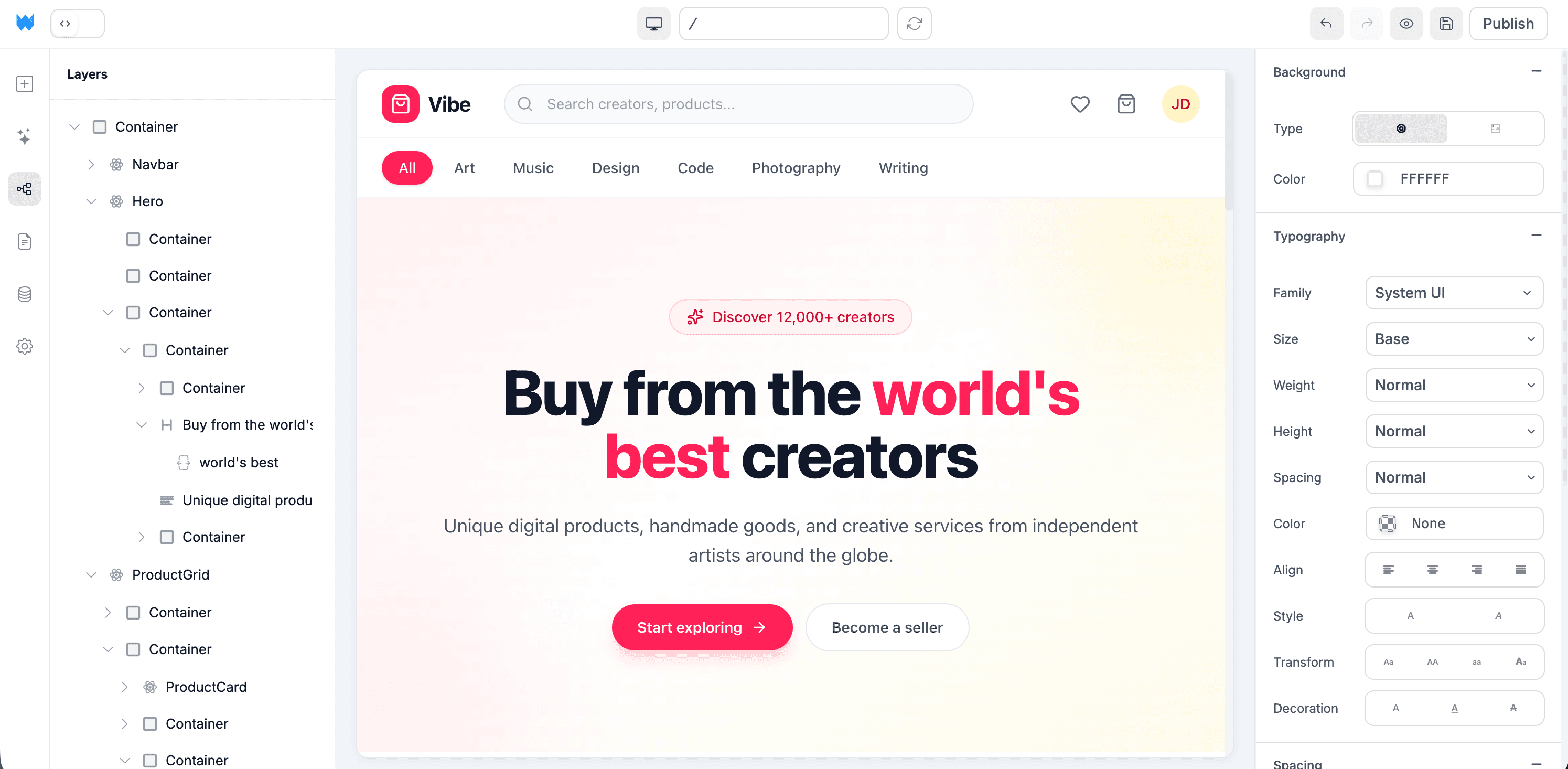 Marketplaces built with Webtwizz