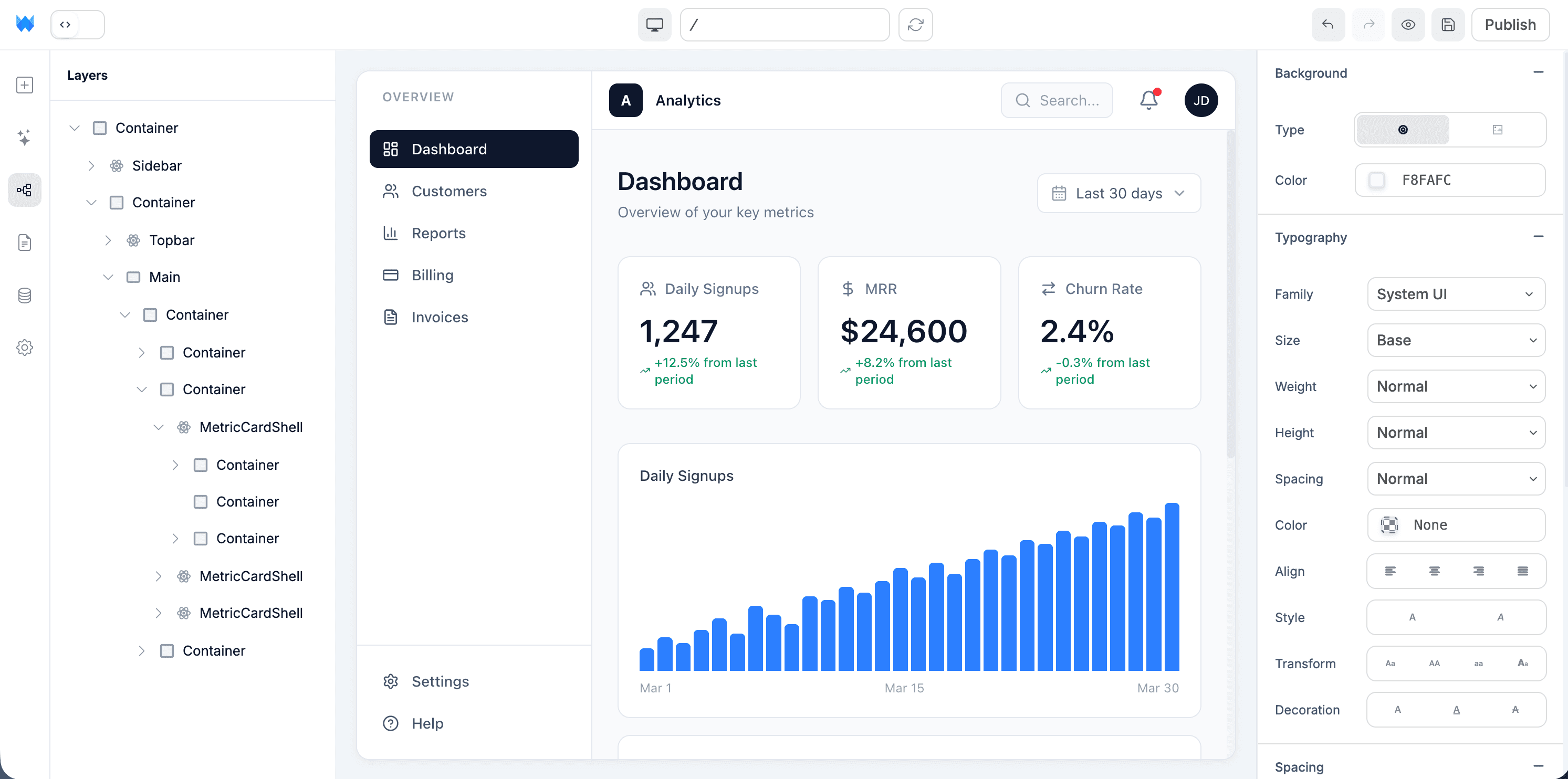 SaaS apps built with Webtwizz