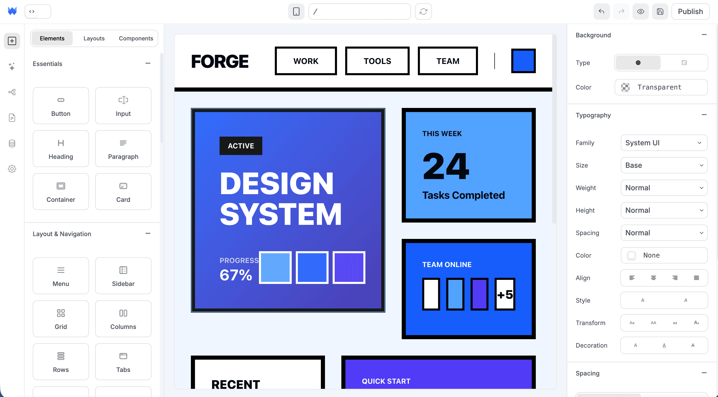 Webtwizz AI Website Builder Interface Preview